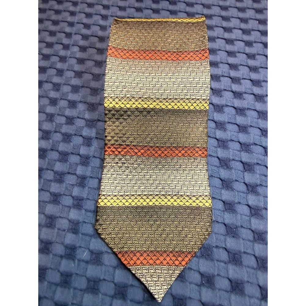 Vintage Martin Wong Studio 100% Silk Tie Abstract Multicolor